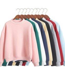 Women’s Warm Sweatshirt FASHION & STYLE Sweaters & Sweatshirts cb5feb1b7314637725a2e7: Black|Burgundy|Gray|Green|Khaki|Navy|Pink|Sky Blue|White