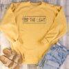 Women’s To Be Light Printed Sweatshirt FASHION & STYLE Sweaters & Sweatshirts cb5feb1b7314637725a2e7: Black|Gray|Pink|White|Yellow