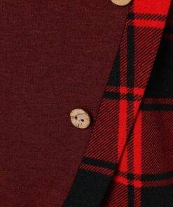 Women’s Tartan Turtleneck Pullover FASHION & STYLE Sweaters & Sweatshirts cb5feb1b7314637725a2e7: Black / White 2|Black Red|Black White|Blue Red|Grey Red|Wine Red 