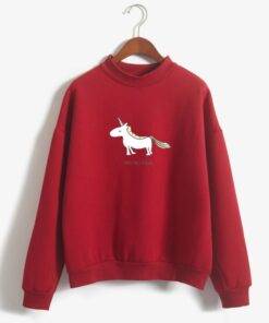 Women’s Unicorn Printed Sweatshirt FASHION & STYLE Sweaters & Sweatshirts cb5feb1b7314637725a2e7: Black|Blue|Grey|Khaki|Navy|Pink|White|Wine 