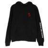Women’s Rose Printed Black Hoodie FASHION & STYLE Sweaters & Sweatshirts cb5feb1b7314637725a2e7: Black