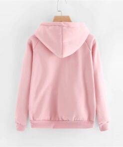 Women’s Pink Hooded Sweatshirt FASHION & STYLE Sweaters & Sweatshirts cb5feb1b7314637725a2e7: Pink 