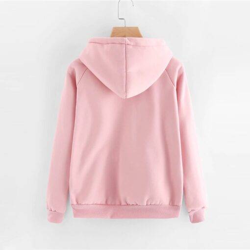 Women’s Pink Hooded Sweatshirt FASHION & STYLE Sweaters & Sweatshirts cb5feb1b7314637725a2e7: Pink