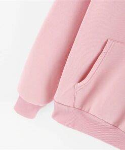 Women’s Pink Hooded Sweatshirt FASHION & STYLE Sweaters & Sweatshirts cb5feb1b7314637725a2e7: Pink 