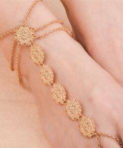 Carved Metal Coins Anklet Anklets JEWELRY & ORNAMENTS 8d255f28538fbae46aeae7: Gold|Silver 