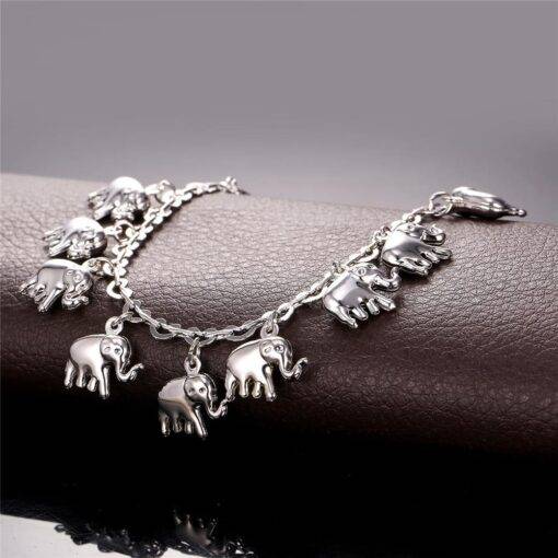 Women’s Anklet With Elephants Anklets JEWELRY & ORNAMENTS ac3392f65400ecd3a7af3c: 18K Gold Plated|Platinum Plated