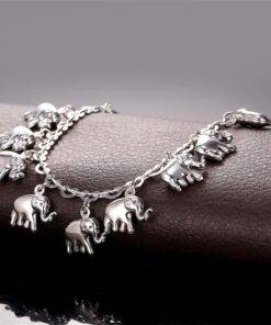 Women’s Anklet With Elephants Anklets JEWELRY & ORNAMENTS ac3392f65400ecd3a7af3c: 18K Gold Plated|Platinum Plated