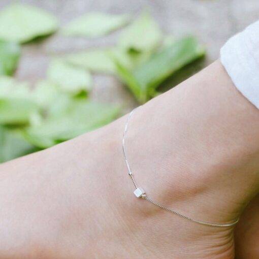 Elegant Minimalistic Silver Women’s Anklet Anklets JEWELRY & ORNAMENTS Item Type: Anklets