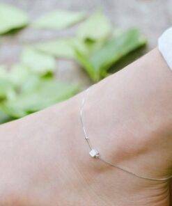 Elegant Minimalistic Silver Women’s Anklet Anklets JEWELRY & ORNAMENTS Item Type: Anklets