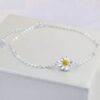 Cute Silver Anklet with Daisy Flower Anklets JEWELRY & ORNAMENTS Fine or Fashion: Fashion