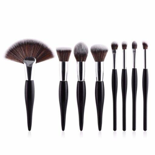 Soft Makeup Brushes 8 pcs/Set BEAUTY & SKIN CARE Makeup Products a4a8fbf9f14b58bf488819: Black|White