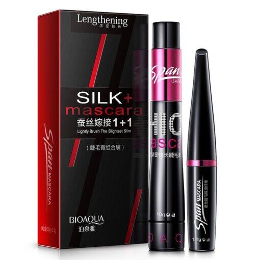 Volume Mascara / Silk Eyelash Fibre 2 in 1 BEAUTY & SKIN CARE Makeup Products cb5feb1b7314637725a2e7: Black