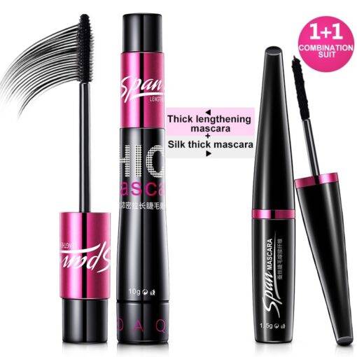 Volume Mascara / Silk Eyelash Fibre 2 in 1 BEAUTY & SKIN CARE Makeup Products cb5feb1b7314637725a2e7: Black