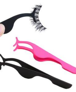 Professional Stainless Steel Eyelash Tweezers BEAUTY & SKIN CARE Makeup Products cb5feb1b7314637725a2e7: Black|Pink