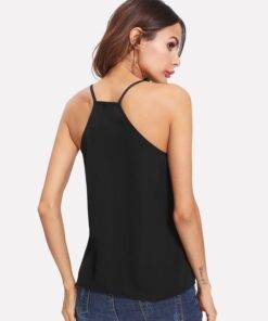 Women’s Pearl Beaded Cami Top Camisoles & Thermals FASHION & STYLE cb5feb1b7314637725a2e7: Black 