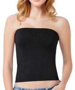 Cute Summer Strapless Seamless Cotton Women’s Top Camisoles & Thermals FASHION & STYLE cb5feb1b7314637725a2e7: Apricot|Black|Coffee|Purple|Red|White