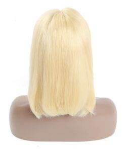 Blonde Short Straight Lace Remy Human Hair Wig BEAUTY & SKIN CARE Hair Extension & Wigs cb5feb1b7314637725a2e7: Blonde|Blonde Ombre 