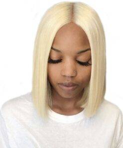 Lace Front Human Hair Blonde Short Bob Wig BEAUTY & SKIN CARE Hair Extension & Wigs cb5feb1b7314637725a2e7: #613