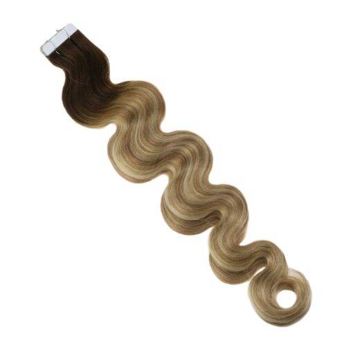 Ombre Body Wave Tape-In Remy Human Hair Extensions Set BEAUTY & SKIN CARE Hair Extension & Wigs cb5feb1b7314637725a2e7: Blonde / Brown