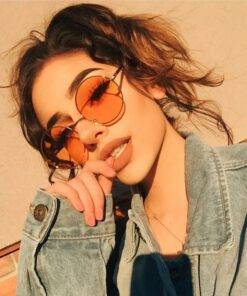 Women’s Metal Frame Round Shaped Sunglasses FASHION & STYLE Sunglasses & Frames cb5feb1b7314637725a2e7: Blue|Green|Grey Gold|Gry|Lemon|Peach|Pink|Purple