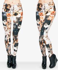 Women’s Cat Printed Leggings FASHION & STYLE Jeans & Jeggings cb5feb1b7314637725a2e7: 1 