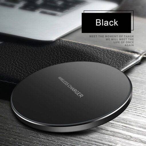 LED Frame Wireless Charger Pad Mobile Accessories PHONES & GADGETS cb5feb1b7314637725a2e7: Black