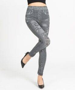 Women’s Distressed Denim Leggings FASHION & STYLE Jeans & Jeggings cb5feb1b7314637725a2e7: Gray