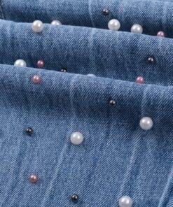 Women’s Pearl Decorated Jeans FASHION & STYLE Jeans & Jeggings cb5feb1b7314637725a2e7: Blue 