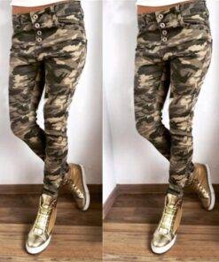 Women’s Military Army Camouflage Jeans FASHION & STYLE Jeans & Jeggings cb5feb1b7314637725a2e7: Army Green