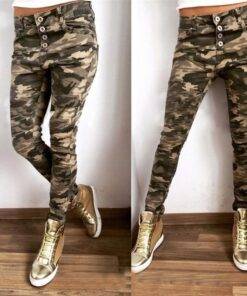 Women’s Military Army Camouflage Jeans FASHION & STYLE Jeans & Jeggings cb5feb1b7314637725a2e7: Army Green 