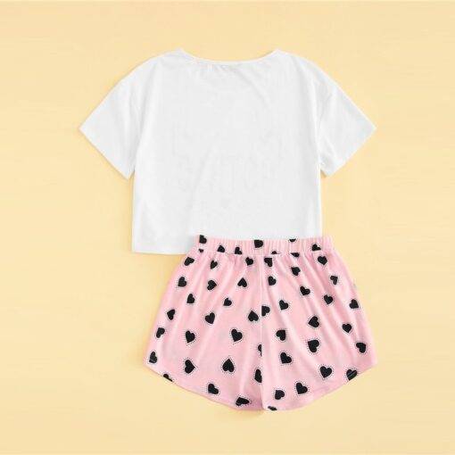 Women’s Cute Style Elastic Waist Sleepwear FASHION & STYLE Sleepwear cb5feb1b7314637725a2e7: White + Pink
