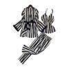 Women’s Striped Pajama 3 Pcs Set FASHION & STYLE Sleepwear cb5feb1b7314637725a2e7: Blue|Green|Pink
