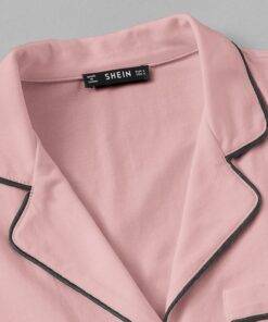 Women’s Striped Design Two Piece Pajama Set FASHION & STYLE Sleepwear cb5feb1b7314637725a2e7: Pink 