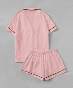 Women’s Striped Design Two Piece Pajama Set FASHION & STYLE Sleepwear cb5feb1b7314637725a2e7: Pink 