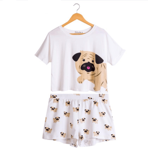 Women’s Dog Printed Pajamas FASHION & STYLE Sleepwear cb5feb1b7314637725a2e7: White