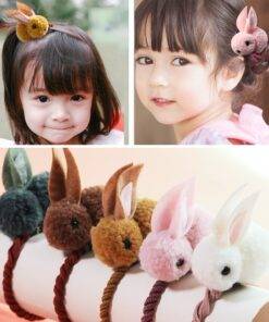 Rabbit Shaped Cotton Hairband Children & Baby Fashion FASHION & STYLE cb5feb1b7314637725a2e7: Brown|Green|Pink|White|Yellow