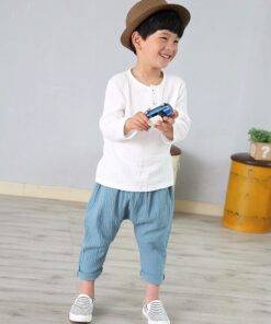 Boy’s Plain Cotton Shirt Children & Baby Fashion FASHION & STYLE cb5feb1b7314637725a2e7: Blue|Gray|Navy Ble|White 