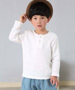 Boy’s Plain Cotton Shirt Children & Baby Fashion FASHION & STYLE cb5feb1b7314637725a2e7: Blue|Gray|Navy Ble|White 