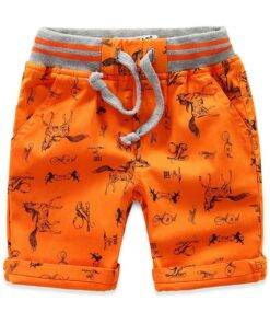 Boys’ Loose Printed Cotton Shorts with Elastic Waist Children & Baby Fashion FASHION & STYLE cb5feb1b7314637725a2e7: Green|Orange|White|Yellow 