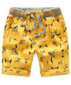 Boys’ Loose Printed Cotton Shorts with Elastic Waist Children & Baby Fashion FASHION & STYLE cb5feb1b7314637725a2e7: Green|Orange|White|Yellow 