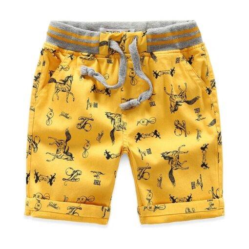 Boys’ Loose Printed Cotton Shorts with Elastic Waist Children & Baby Fashion FASHION & STYLE cb5feb1b7314637725a2e7: Green|Orange|White|Yellow