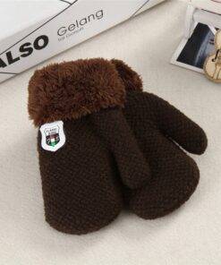 Extra Warm Knitted Gloves Children & Baby Fashion FASHION & STYLE cb5feb1b7314637725a2e7: Beige|Black|Dark Coffee|Gray|Green|Navy Blue 