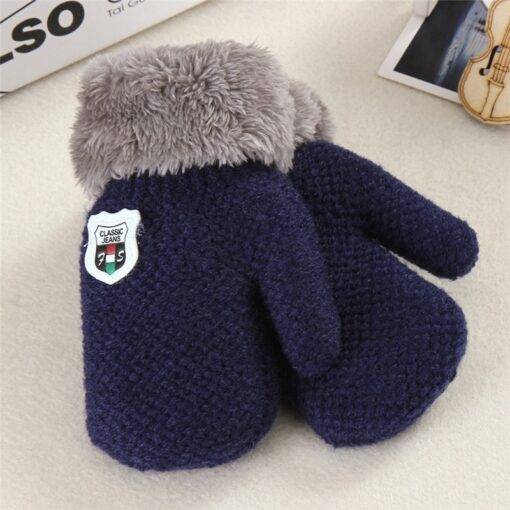 Extra Warm Knitted Gloves Children & Baby Fashion FASHION & STYLE cb5feb1b7314637725a2e7: Beige|Black|Dark Coffee|Gray|Green|Navy Blue