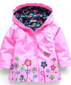 Girl’s Bright Floral Nylon Jacket Children & Baby Fashion FASHION & STYLE cb5feb1b7314637725a2e7: Black|Blue|Dark Blue|Dark Green|Green|Lavender|Pink|Red|Rose Red|Yellow 