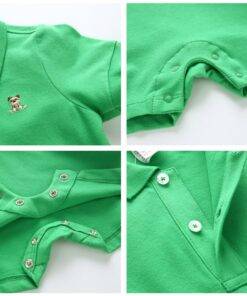Solid Color Cotton Rompers for Baby Boys with Turn Down Collar Children & Baby Fashion FASHION & STYLE cb5feb1b7314637725a2e7: Dark Blue|Green|Light Blue|Pink|Purple|Red|Yellow 
