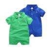 Solid Color Cotton Rompers for Baby Boys with Turn Down Collar Children & Baby Fashion FASHION & STYLE cb5feb1b7314637725a2e7: Dark Blue|Green|Light Blue|Pink|Purple|Red|Yellow