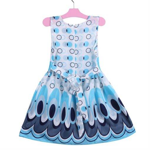 Cute Girl`s Peacock Print Bow Belt Dress Children & Baby Fashion FASHION & STYLE cb5feb1b7314637725a2e7: 1|2|3