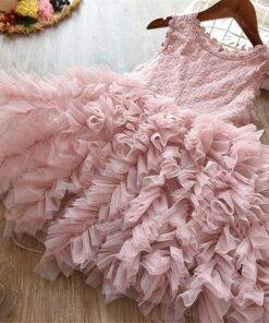 Baby Girl’s Ruffled Ball Gown Dress Children & Baby Fashion FASHION & STYLE cb5feb1b7314637725a2e7: Pink|White
