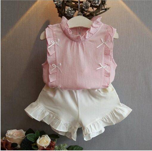 Vintage Girl’s Lace Summer Suit Children & Baby Fashion FASHION & STYLE cb5feb1b7314637725a2e7: Multi|Sky Blue|White