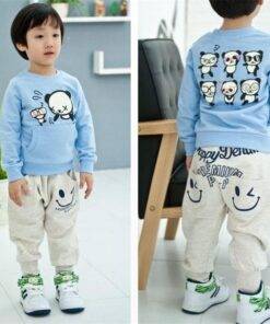 Cotton Casual Boys Pants Children & Baby Fashion FASHION & STYLE cb5feb1b7314637725a2e7: Dark Blue|Gray 